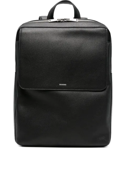 SANDRO logo-stamp backpack