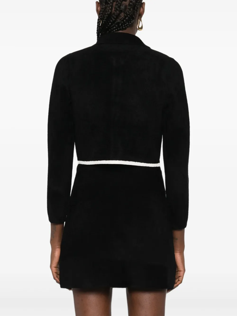 SANDRO Vest met zak en knoopdetail Zwart