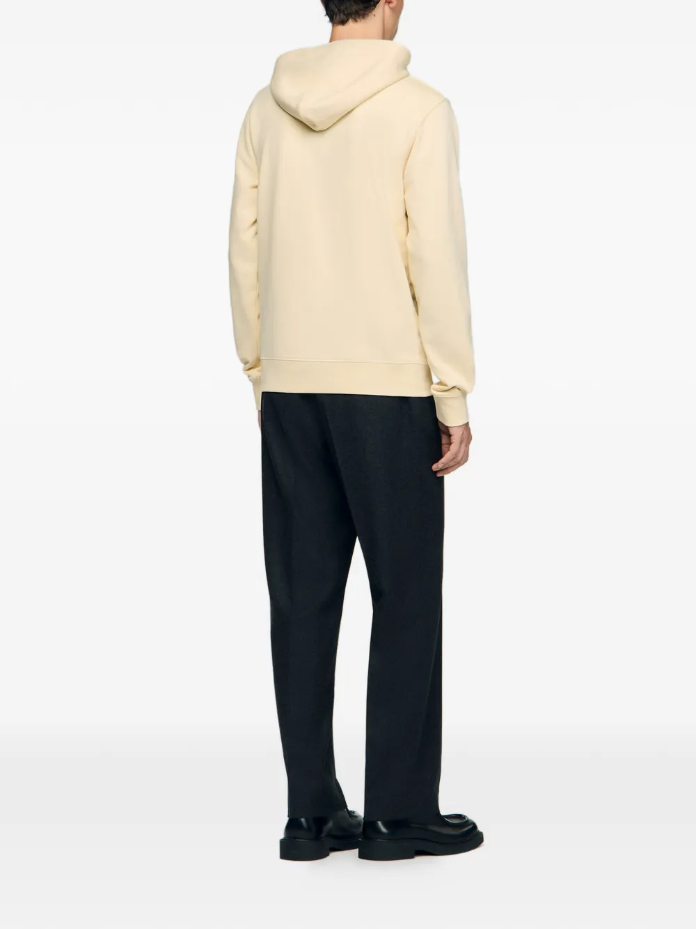  Sandro Heart-patch Drawstring Hoodie - Yellow 