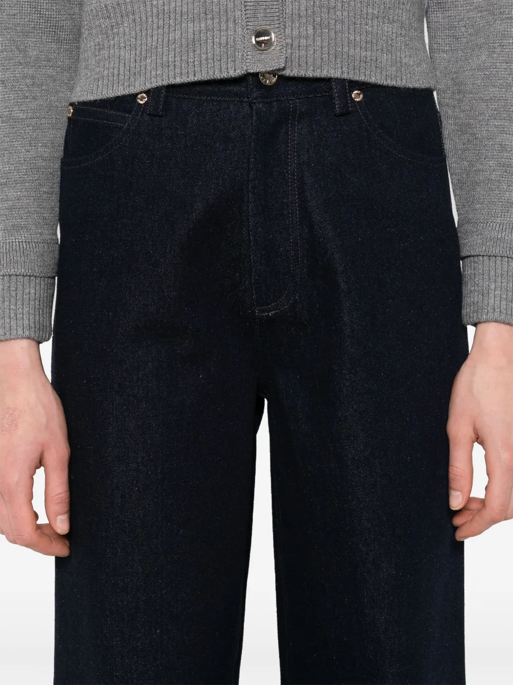 SANDRO Jeans met wijde pijpen Blauw