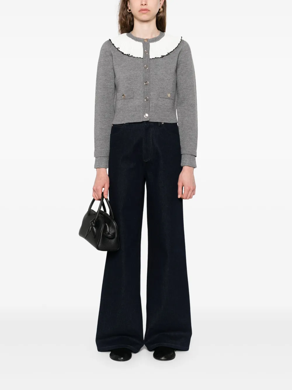 SANDRO Jeans met wijde pijpen - Blauw