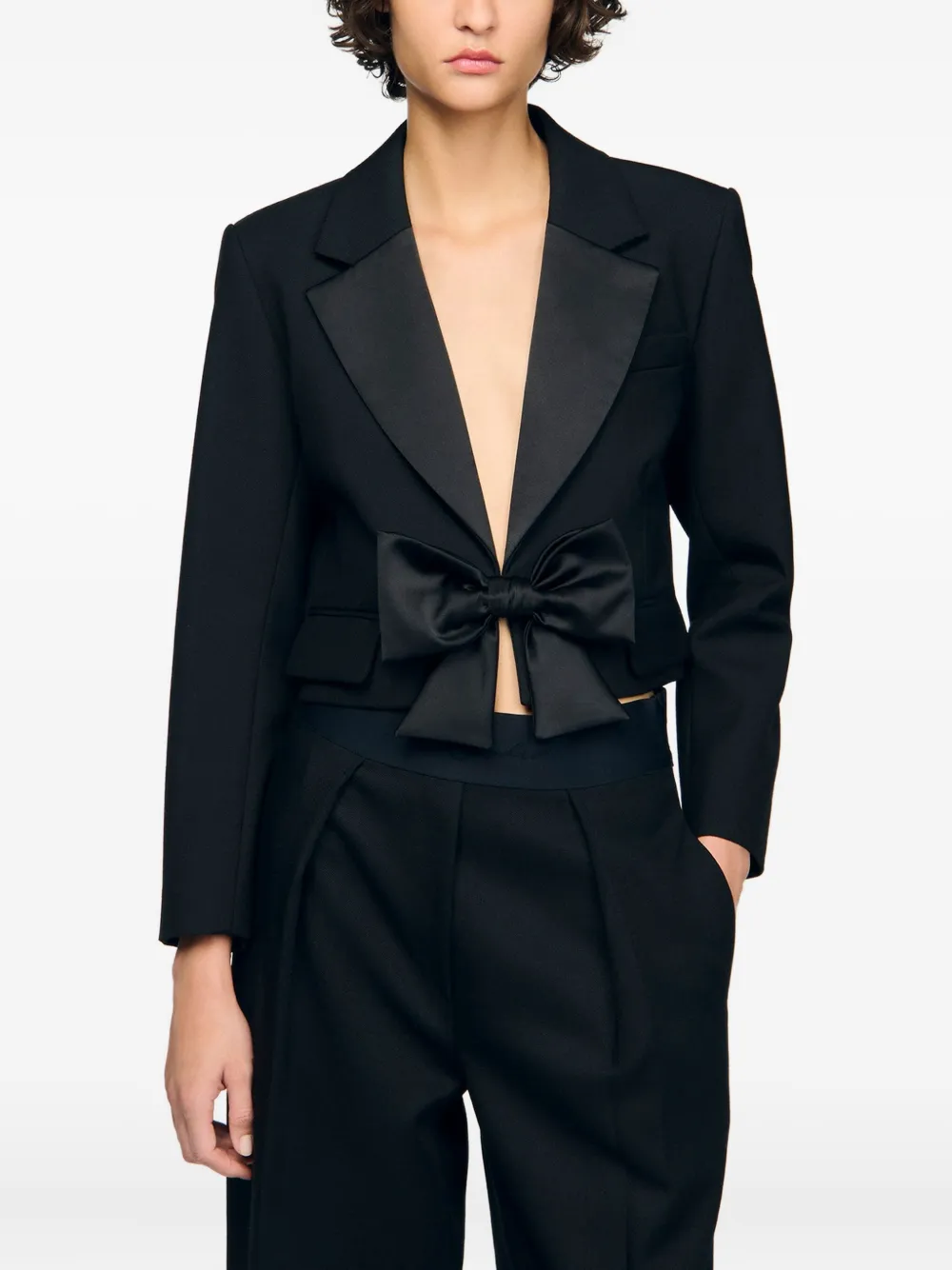 SANDRO Jack met strikdetail Zwart