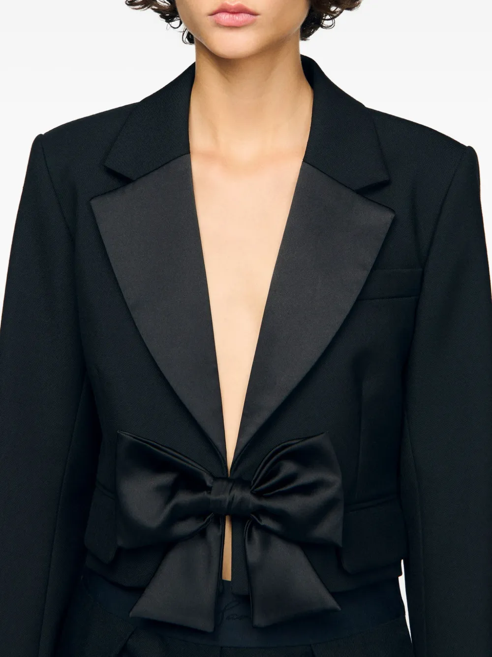 SANDRO Jack met strikdetail Zwart