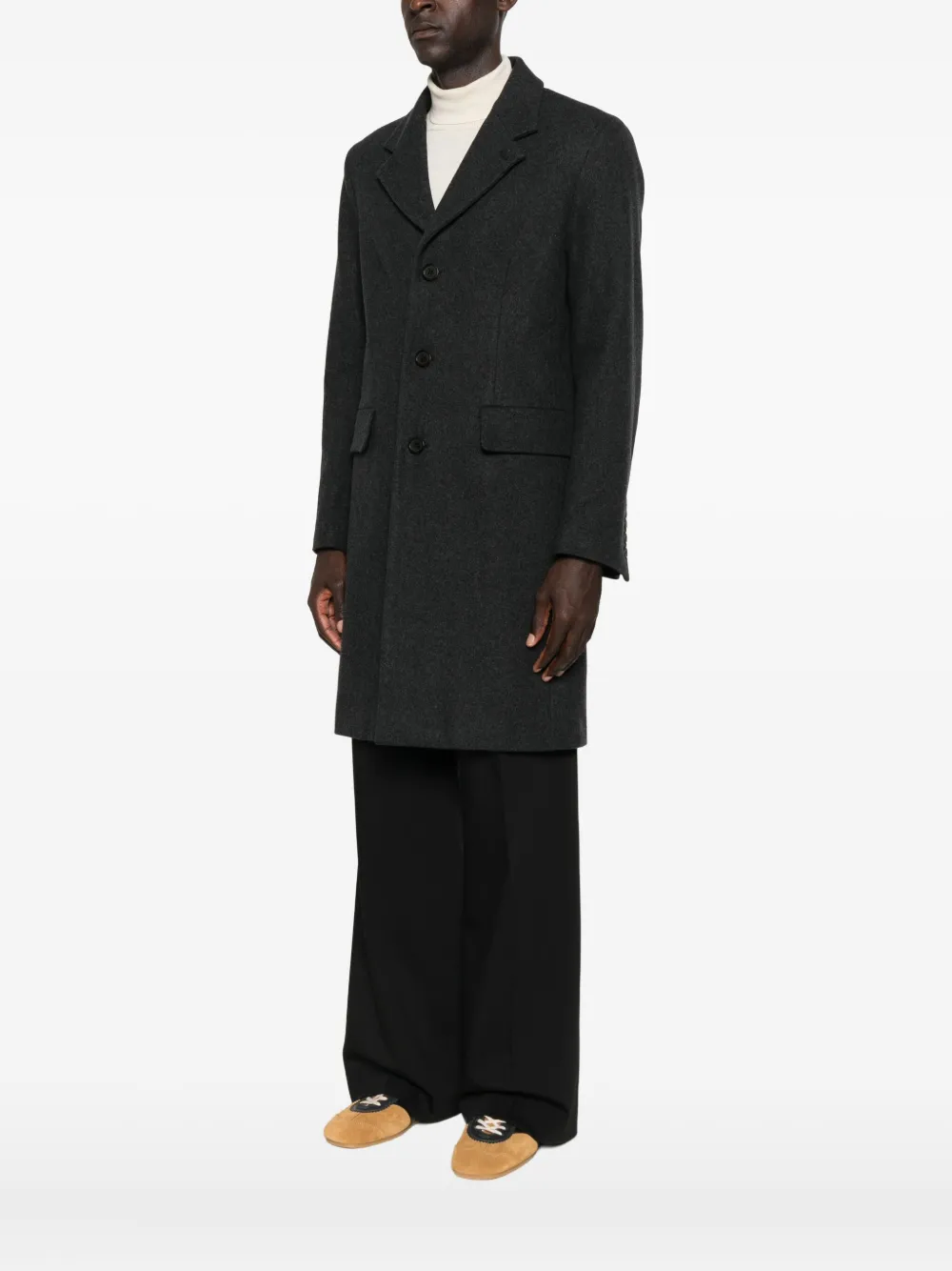 SANDRO Wollen jas met drie knopen Grijs