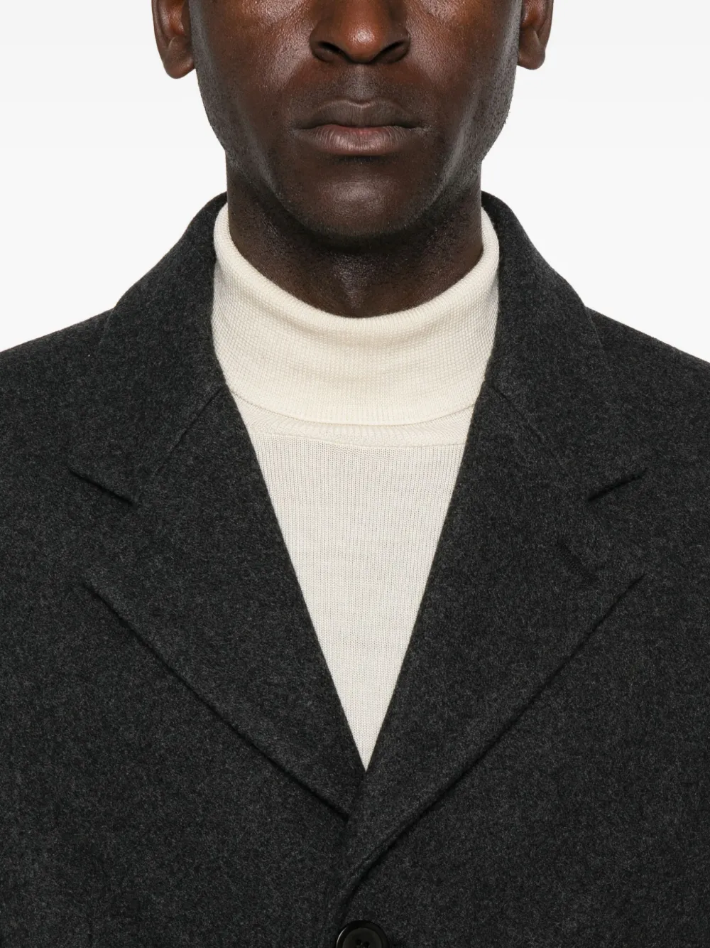 SANDRO Wollen jas met drie knopen Grijs