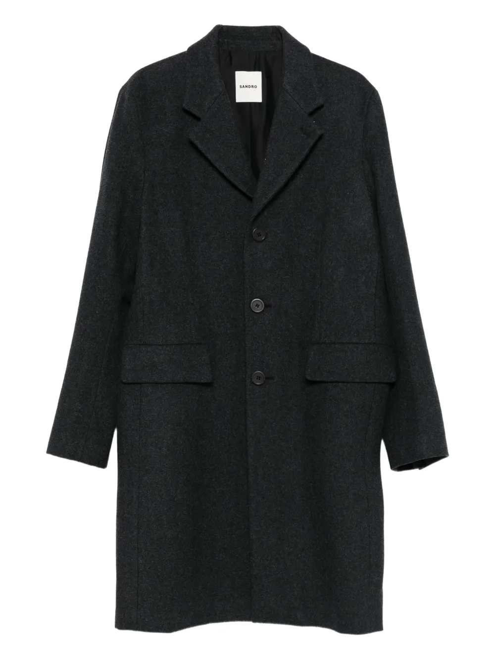 SANDRO three-button wool coat | Grey | Image 1