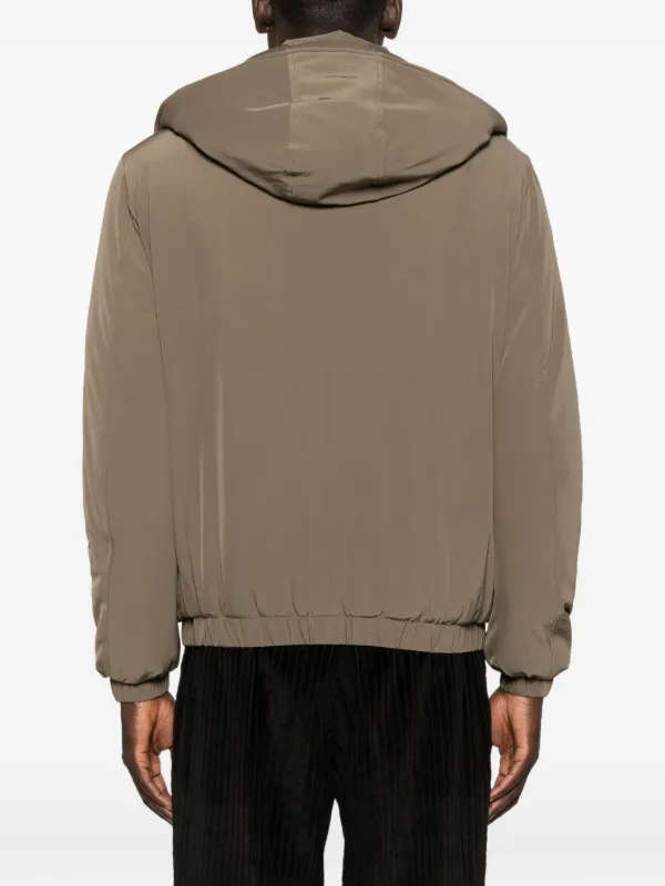 SANDRO zip-front Hooded Jacket Brown FARFETCH ID