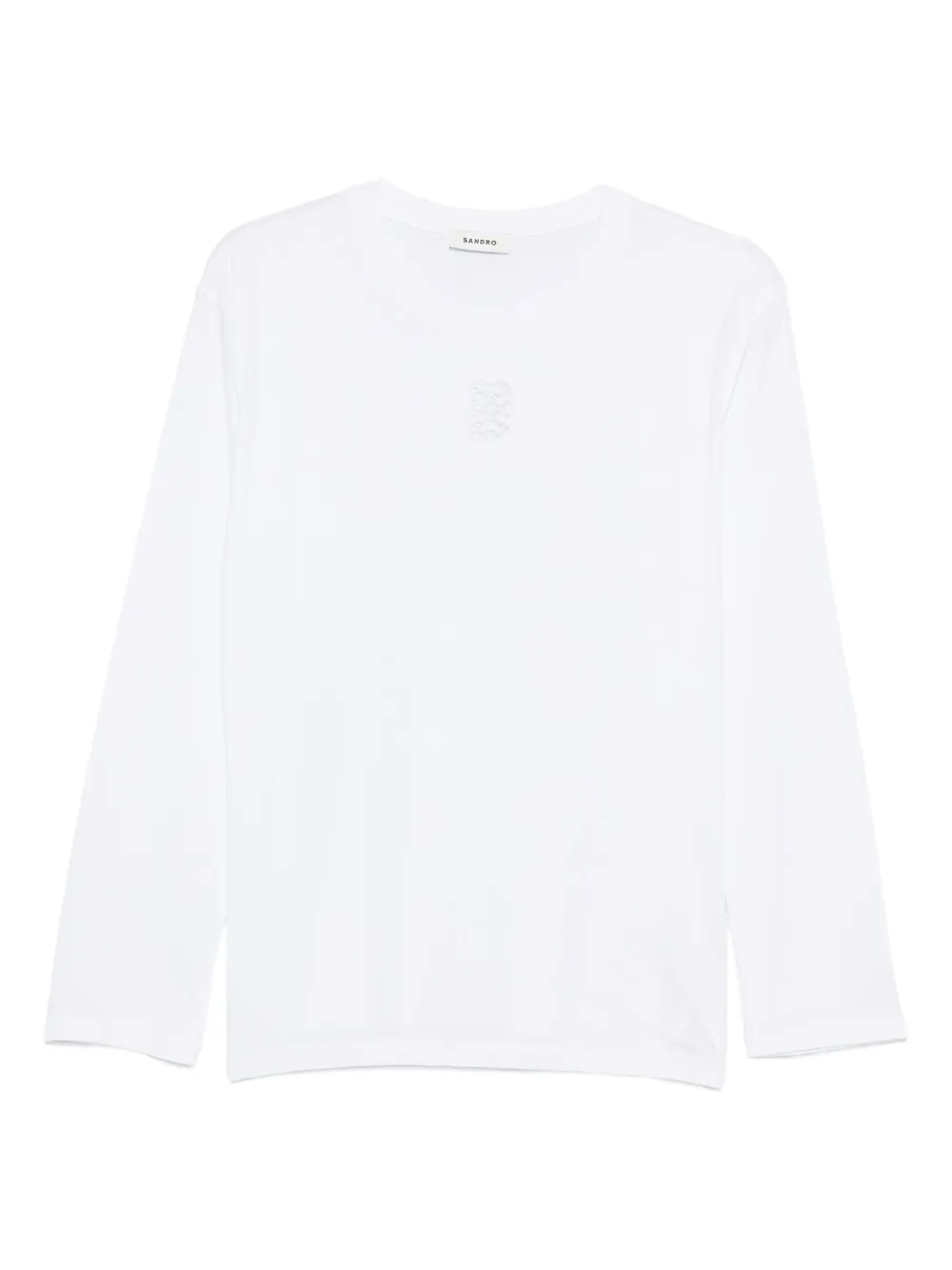 Sandro Klassisches Langarmshirt In White
