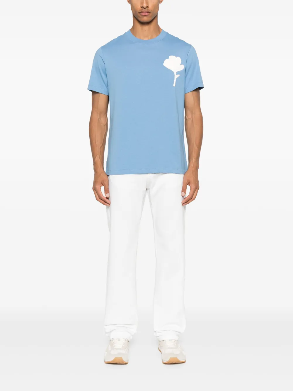 SANDRO Katoenen T-shirt - Blauw