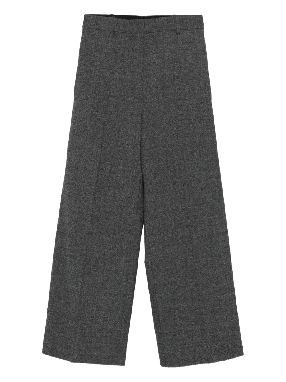 Sandro Flat-front Tailored Trousers In Gray