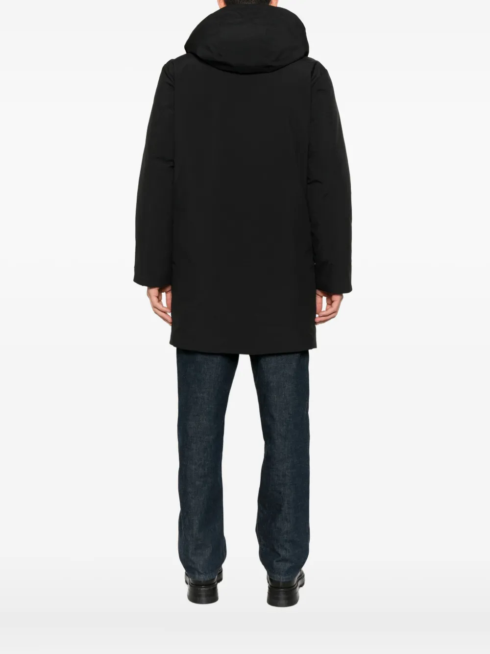 SANDRO Jas met capuchon en vlakken Zwart