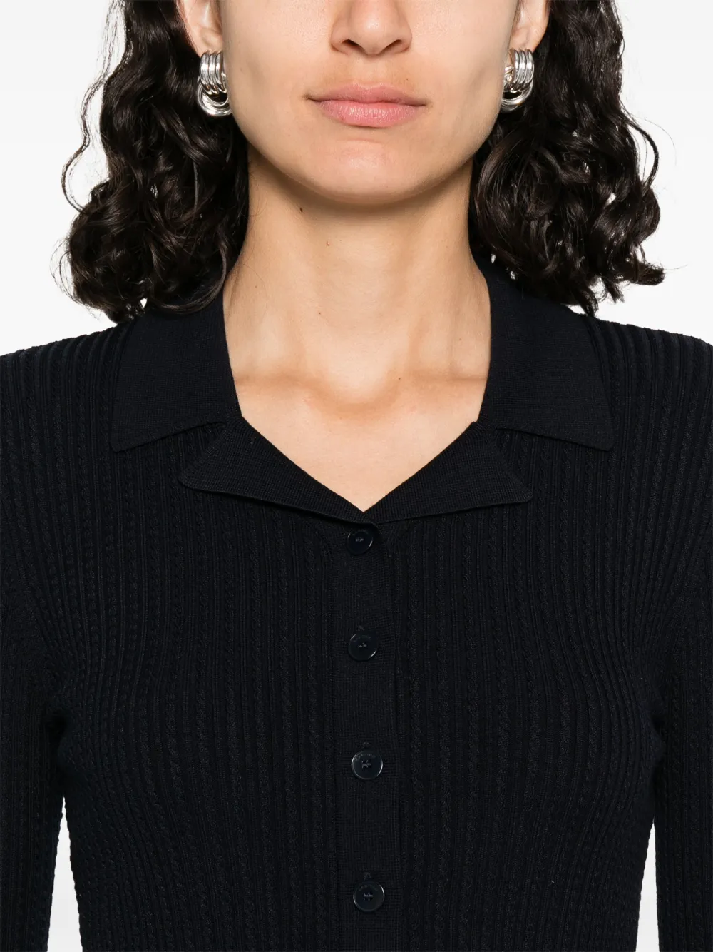 SANDRO Kabelgebreid vest Blauw
