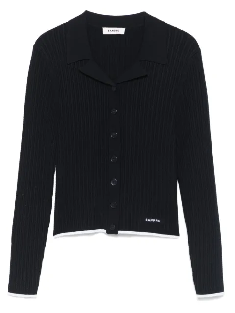 SANDRO Cardigan in maglia a trecce