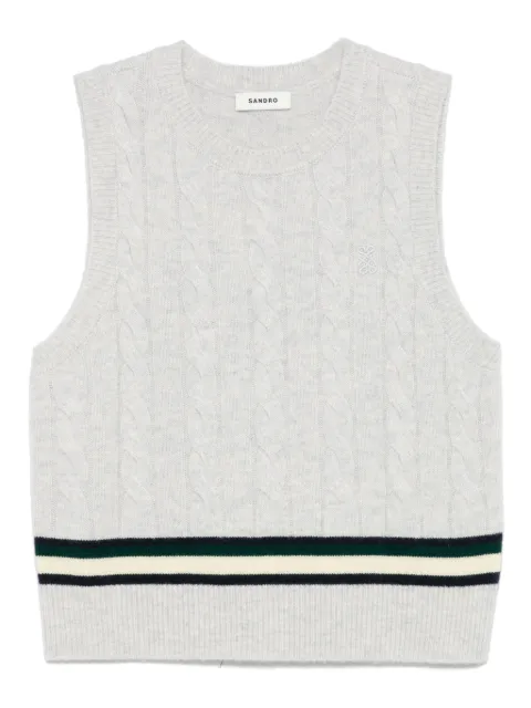 SANDRO cable-knit vest