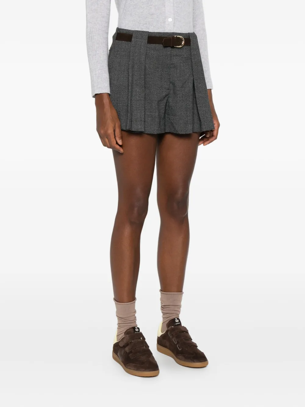 SANDRO Geplooide shorts Grijs