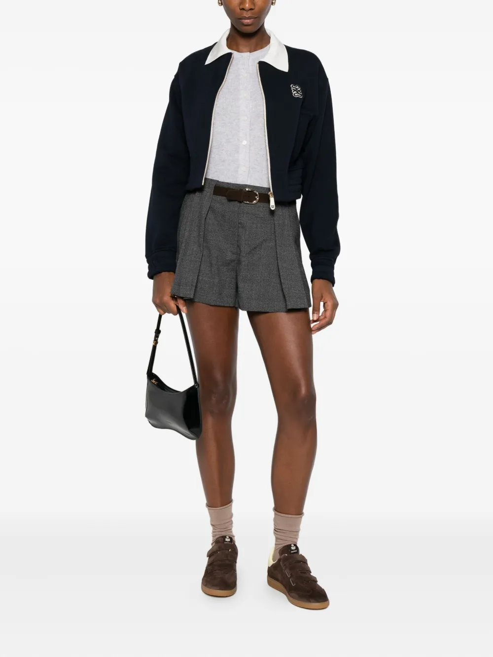SANDRO Geplooide shorts - Grijs