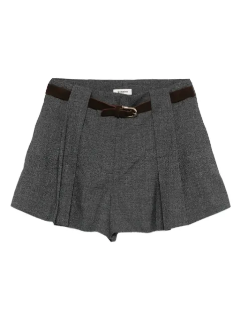 SANDRO bermudas con pinzas y cinturón