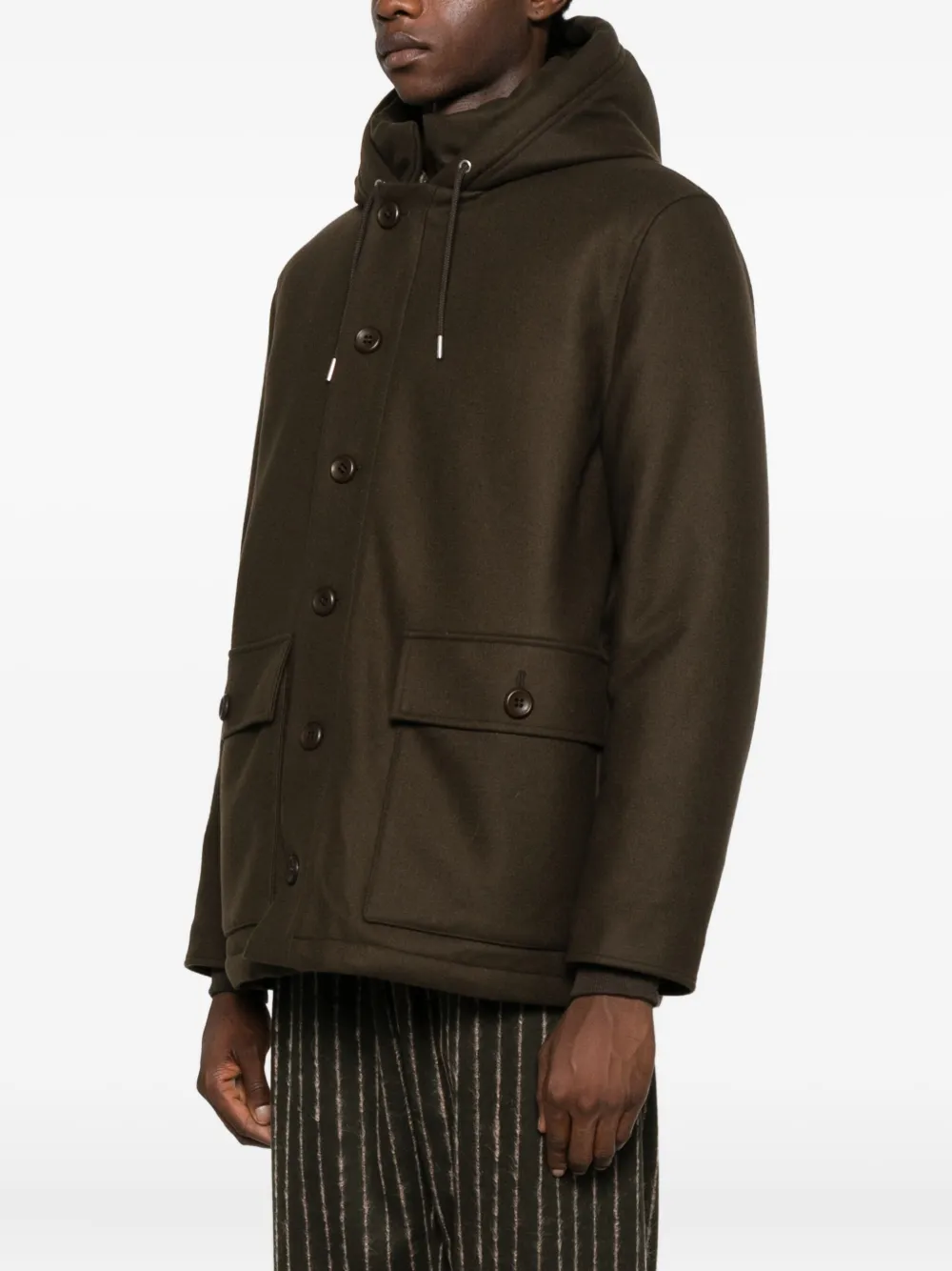 SANDRO Parka met capuchon Bruin