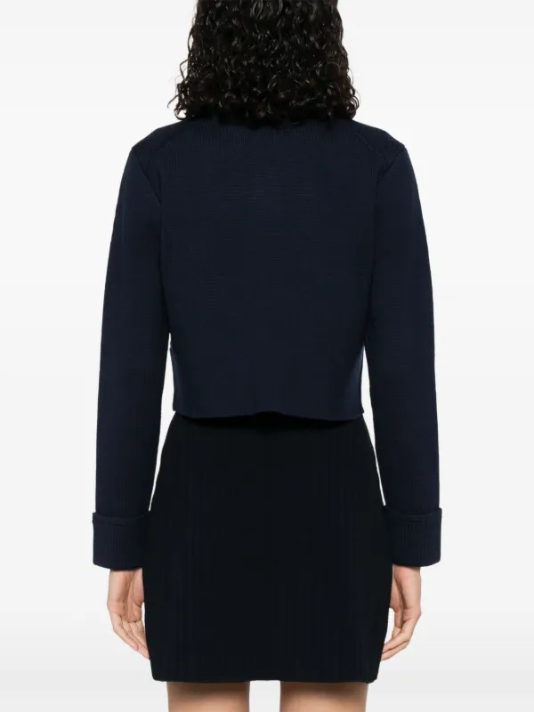 SANDRO リブニットカーディガン SANDRO リブニット カーディガン | ブラック | FARFETCH JP