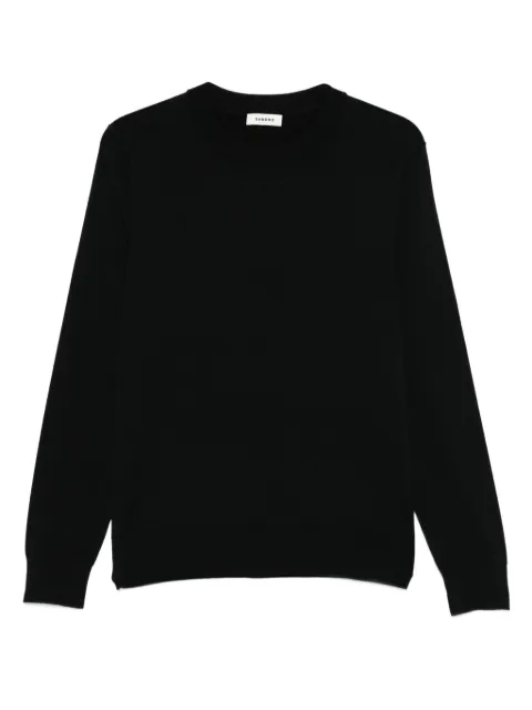SANDRO ribbed-trim round-neck sweater
