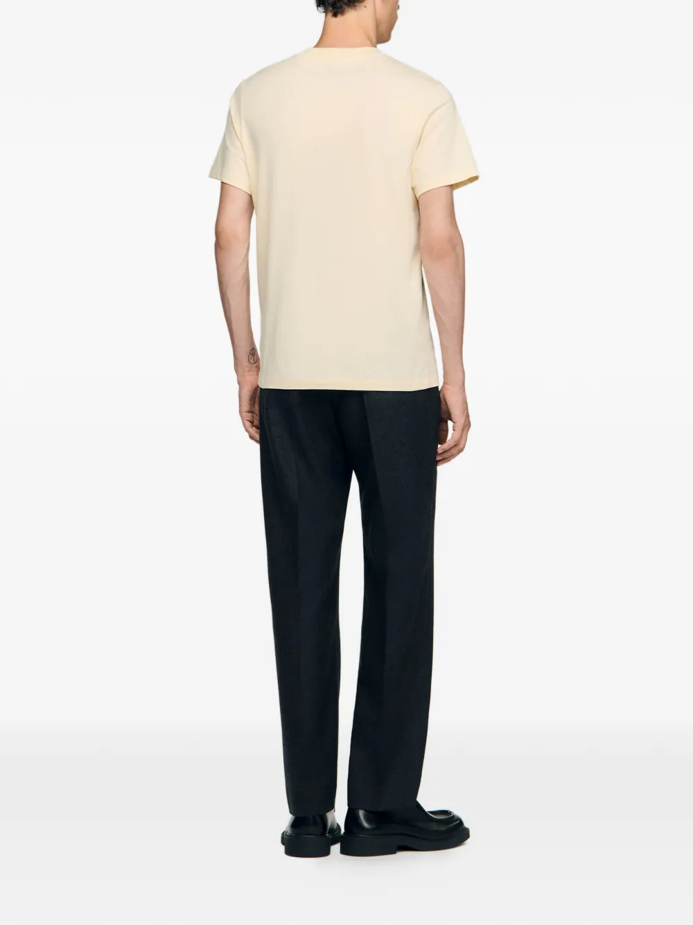 SANDRO T-shirt met hartprint Geel