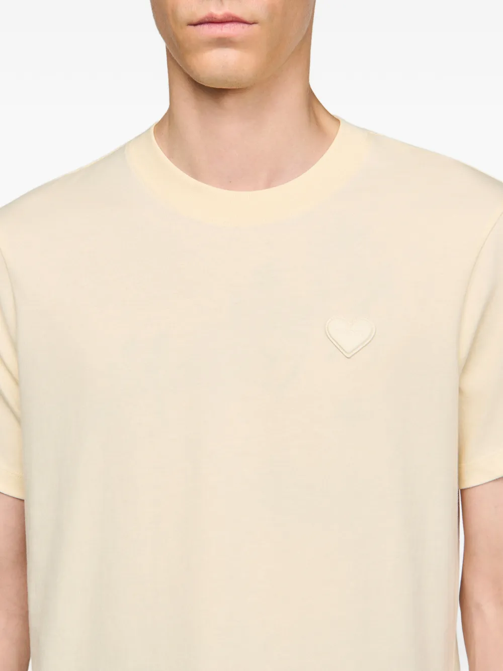 SANDRO T-shirt met hartprint Geel