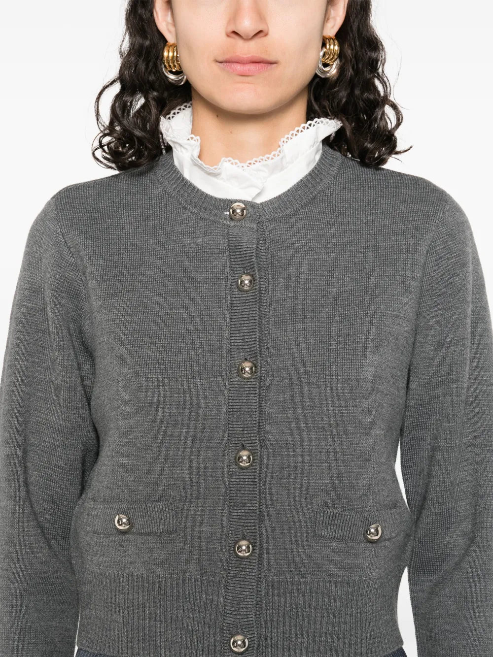 SANDRO Gebreid vest Grijs