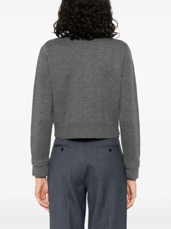 SANDRO グレー ニットカーディガン SANDRO ニット カーディガン | グレー | FARFETCH JP
