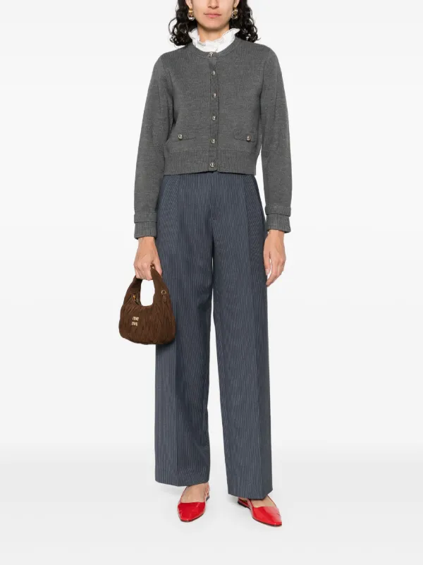 SANDRO グレー ニットカーディガン SANDRO ニット カーディガン | グレー | FARFETCH JP