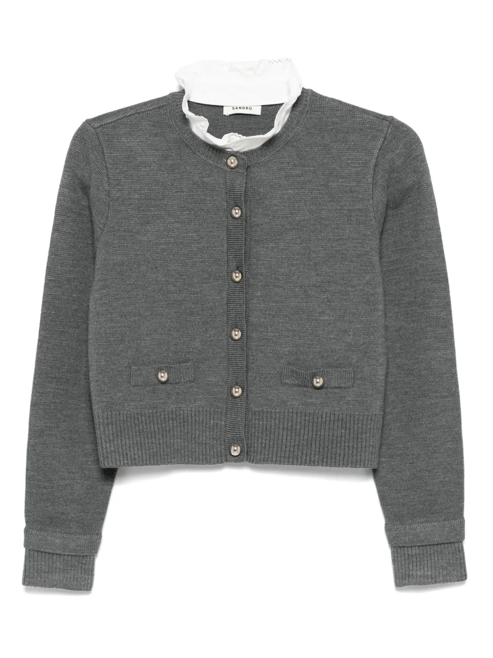 SANDRO Gebreid vest Grijs