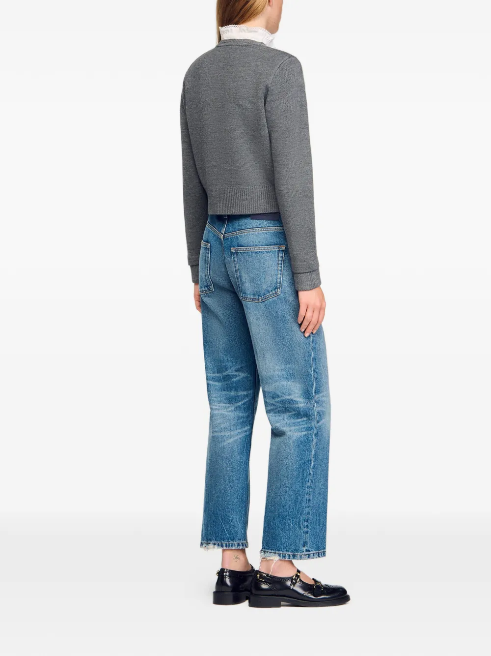 SANDRO ニット カーディガン | グレー | FARFETCH JP