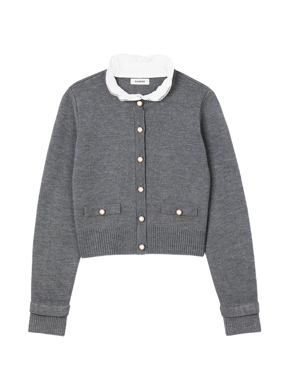 SANDRO ニット カーディガン | グレー | FARFETCH JP