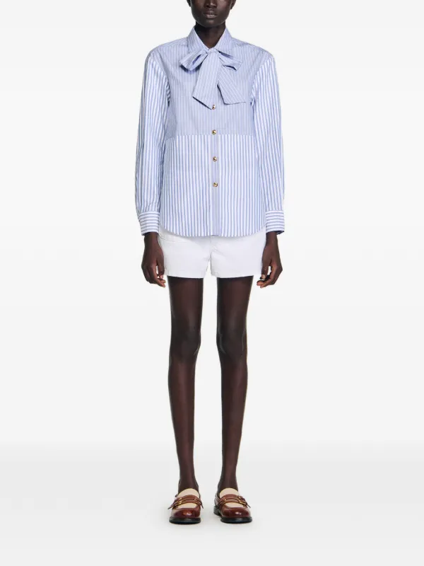 SANDRO ストライプ シャツ | ブルー | FARFETCH JP