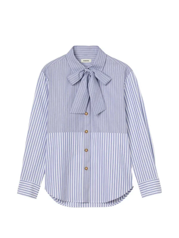 SANDRO ストライプ シャツ | ブルー | FARFETCH JP