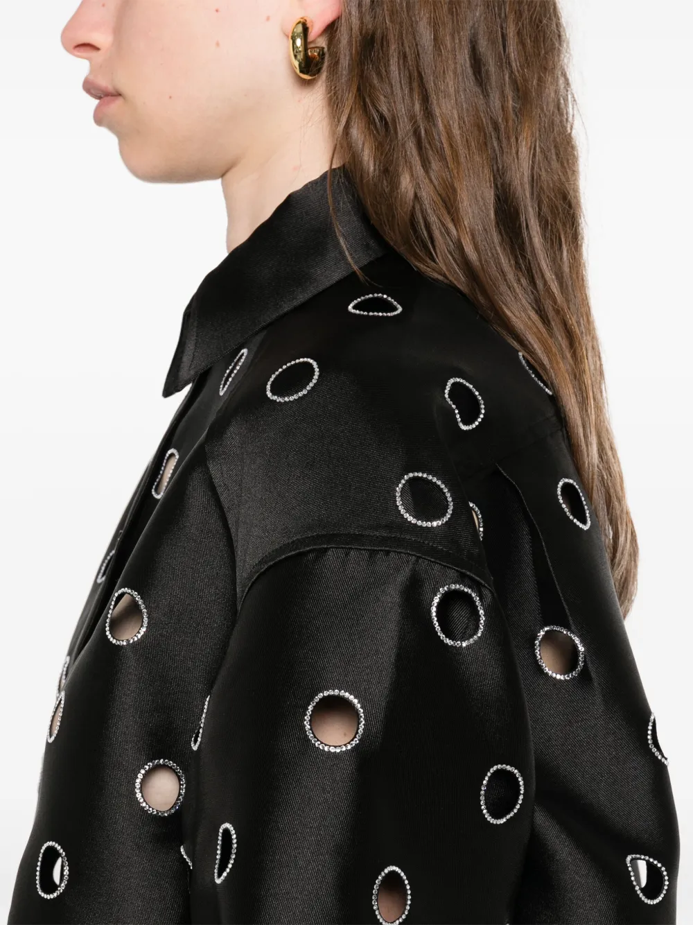 SANDRO Uitgesneden blouse Zwart