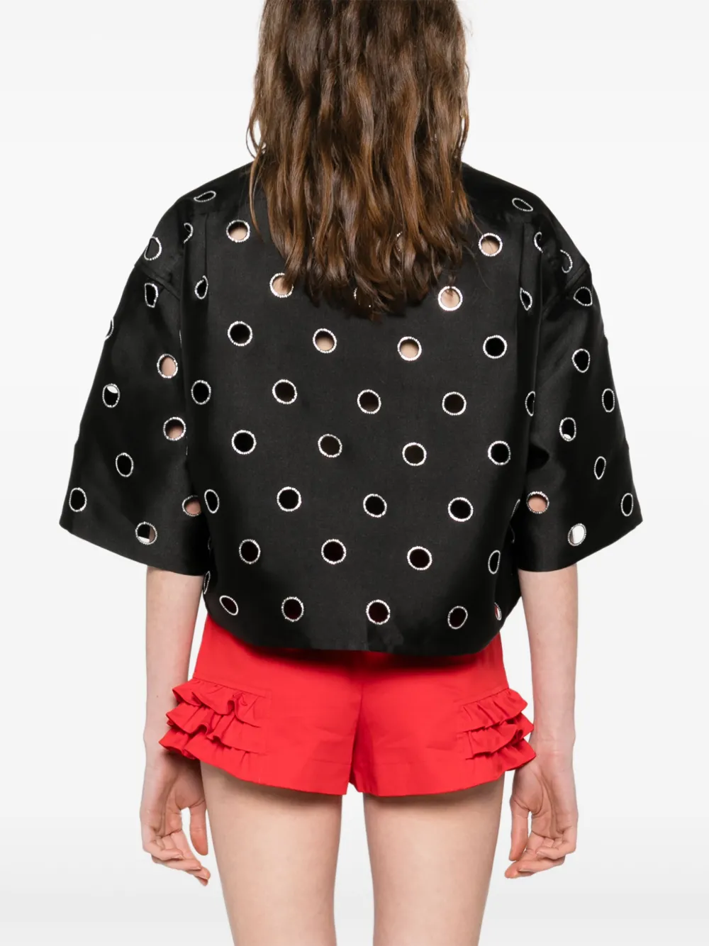 SANDRO Uitgesneden blouse Zwart