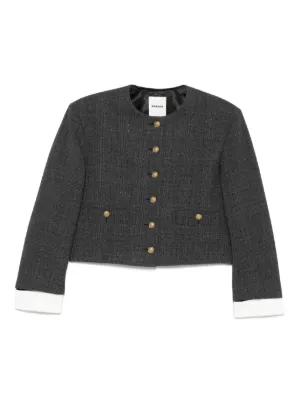 【大人気】SANDRO クロップド ツイード ジャケット 関税込み＊SANDRO＊クロップドメタリックツイードジャケット