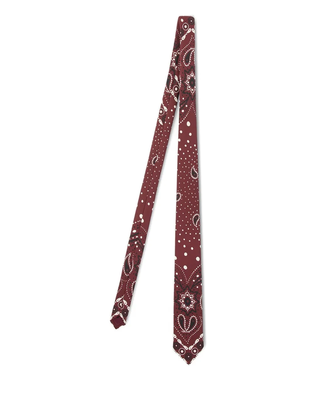 SANDRO Stropdas met paisley-print Rood
