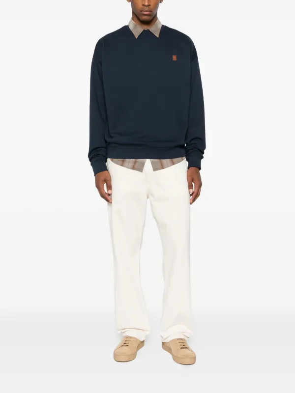 sandro ロゴスウェットシャツ SANDRO ロゴ スウェットシャツ | ブルー | FARFETCH JP