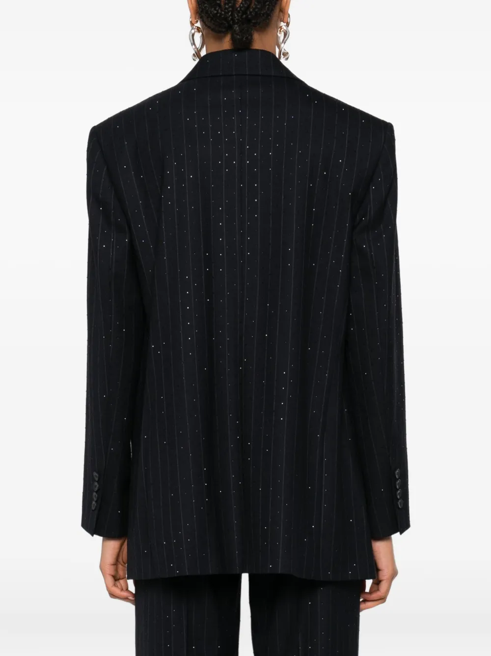 SANDRO Blazer met krijtstreep Blauw