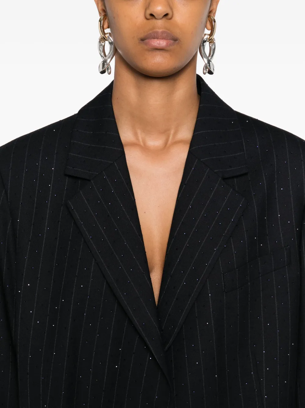 SANDRO Blazer met krijtstreep Blauw