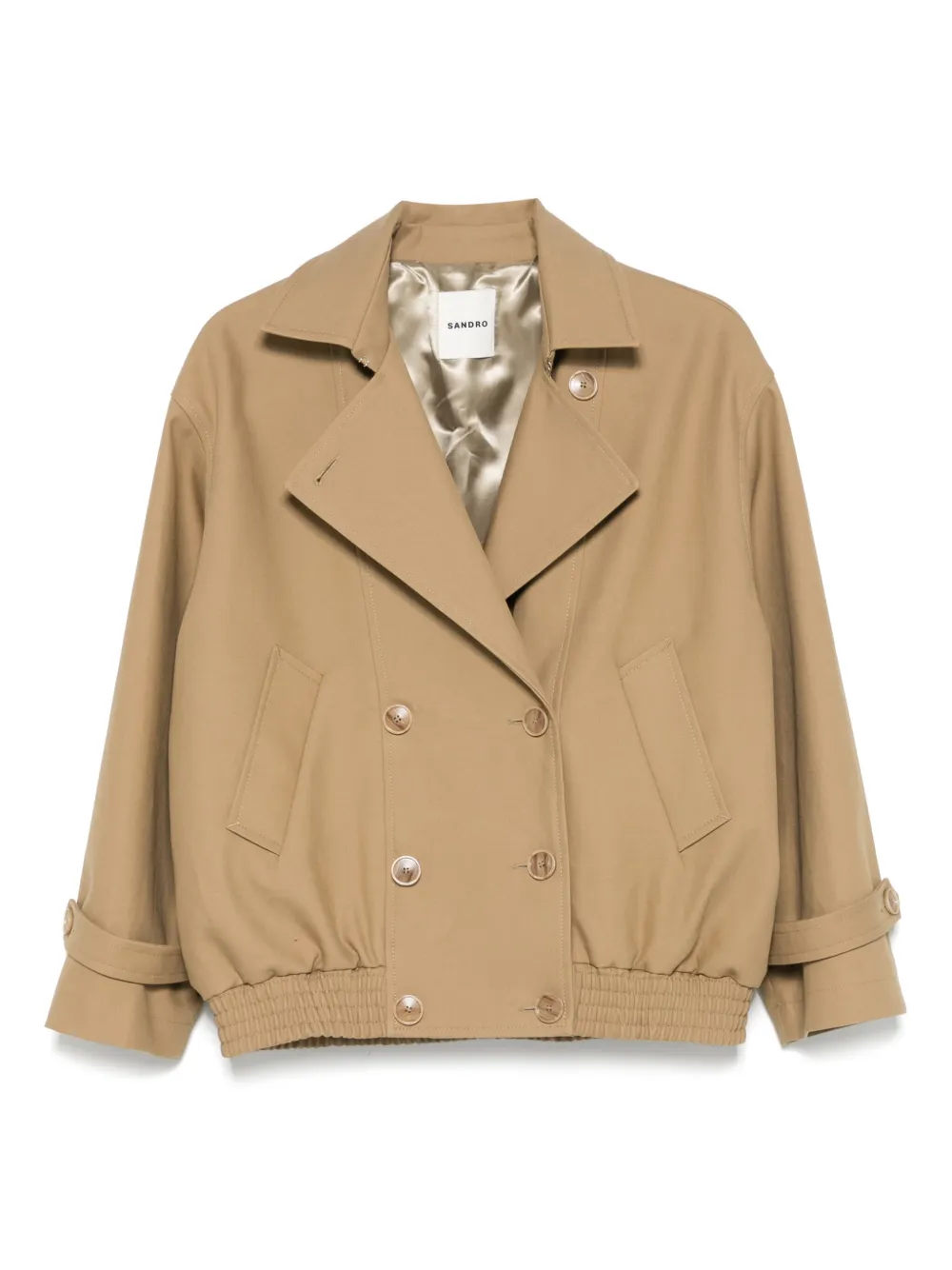SANDRO Korte trenchcoat Beige