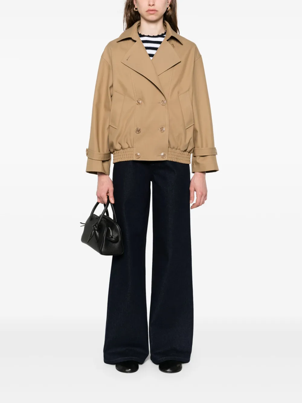 SANDRO Korte trenchcoat Beige