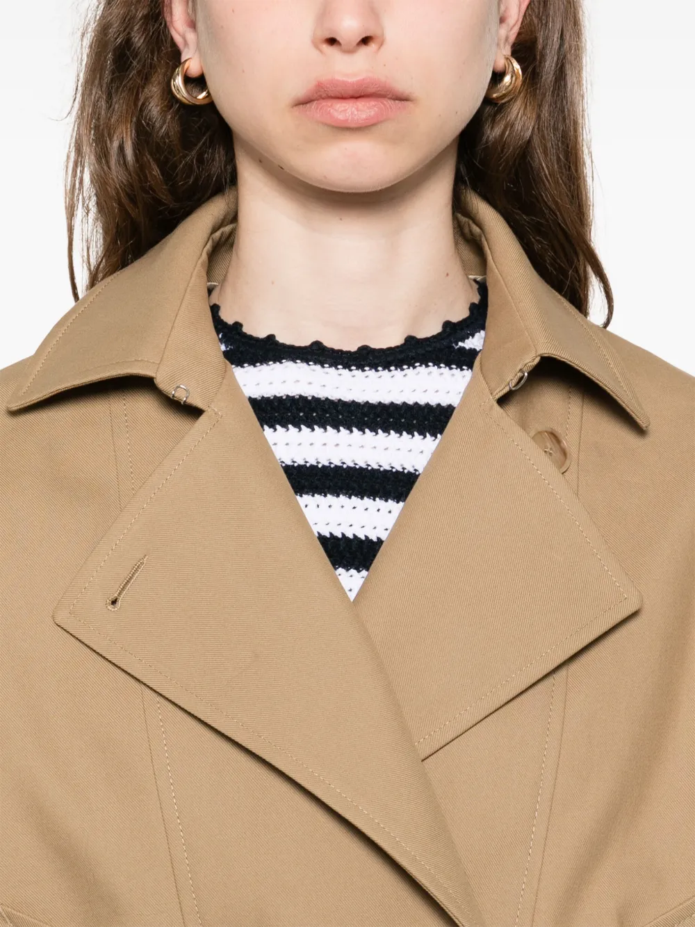 SANDRO Korte trenchcoat Beige