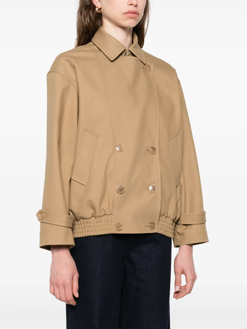 SANDRO Korte trenchcoat Beige