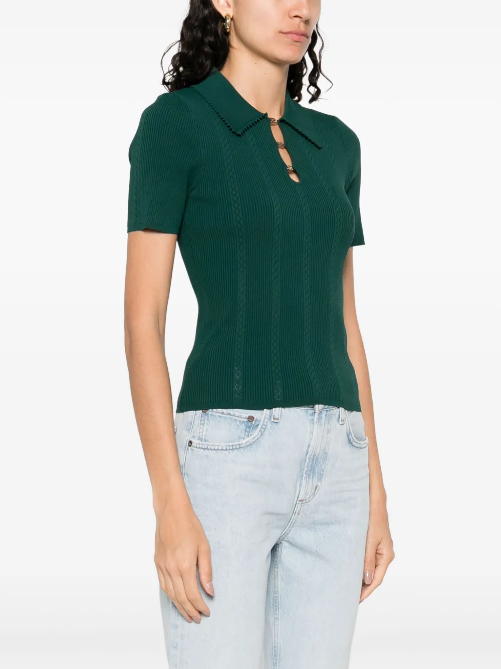 SANDRO Jersey polotop Groen