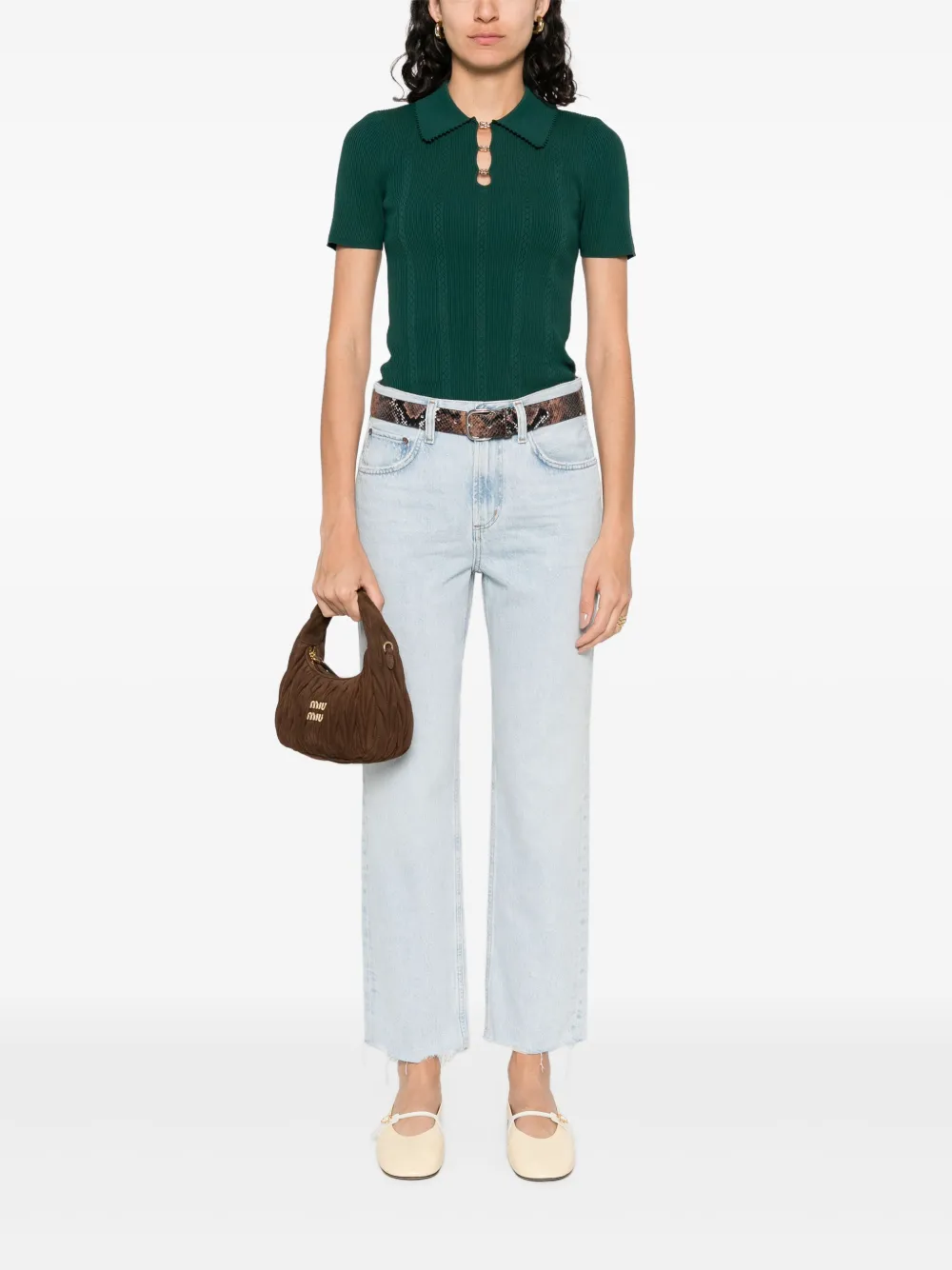 SANDRO Jersey polotop Groen