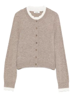 sandro カーディガン　新品未使用 SANDRO ストライプ カーディガン | ニュートラル | FARFETCH JP