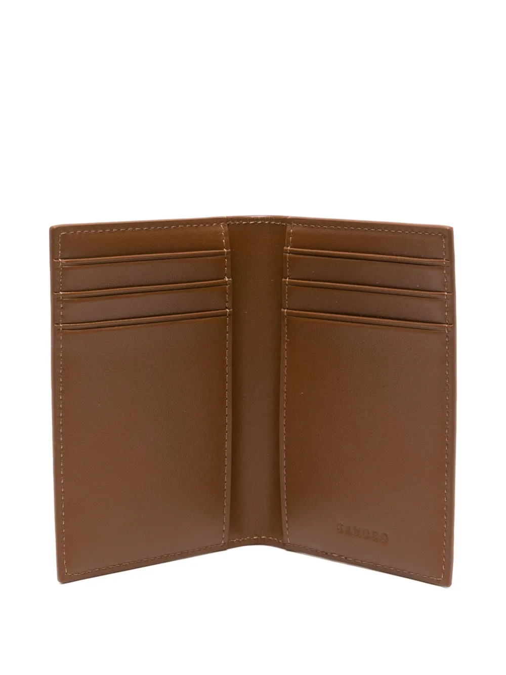 SANDRO Leren pasjeshouder Bruin