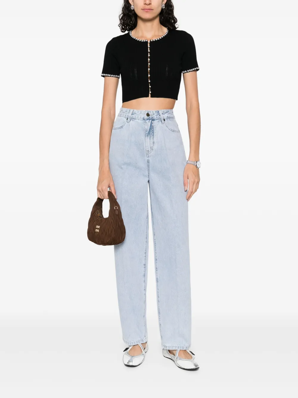 SANDRO Jeans met logopatch - Blauw